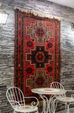 Hand-woven Ancient Root-dyed Wool Carpet From the Isparta Region