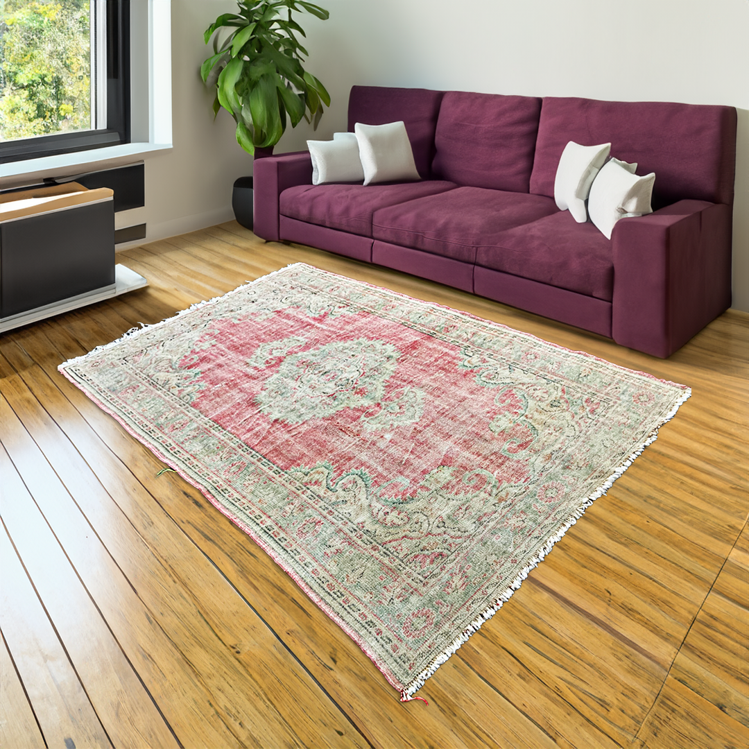 IMG-20231113-WA0040 8,1x 6 Vintage Turkish Demirci Rug, Demirci Patterned,Demirci Retro Rug, Area Rug, Handmade Rug, Old Rug, Wool Rug,Anatolian Rug, - Image 1