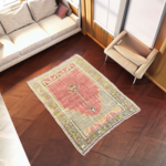 2.9*3.8 Vintage Turkish Varosh Rug, Varosh Rug, Handmade Rug, Antique Rug, Old Rug, Wool Rug, Anatolian Rug ,Hand Knotted Rug, - Image 4