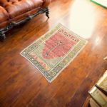 2.9*3.8 Vintage Turkish Varosh Rug, Varosh Rug, Handmade Rug, Antique Rug, Old Rug, Wool Rug, Anatolian Rug ,Hand Knotted Rug, - Image 3